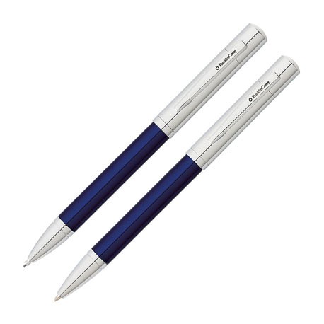 Parure Stylo et Porte-mine Greenwich Bleu-Chrome Franklin Covey